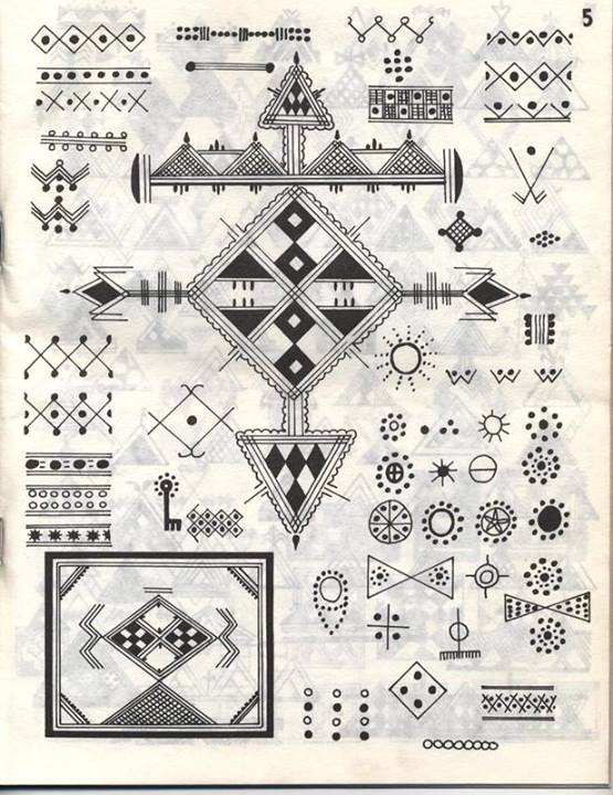 Berber face tattoos Amazigh