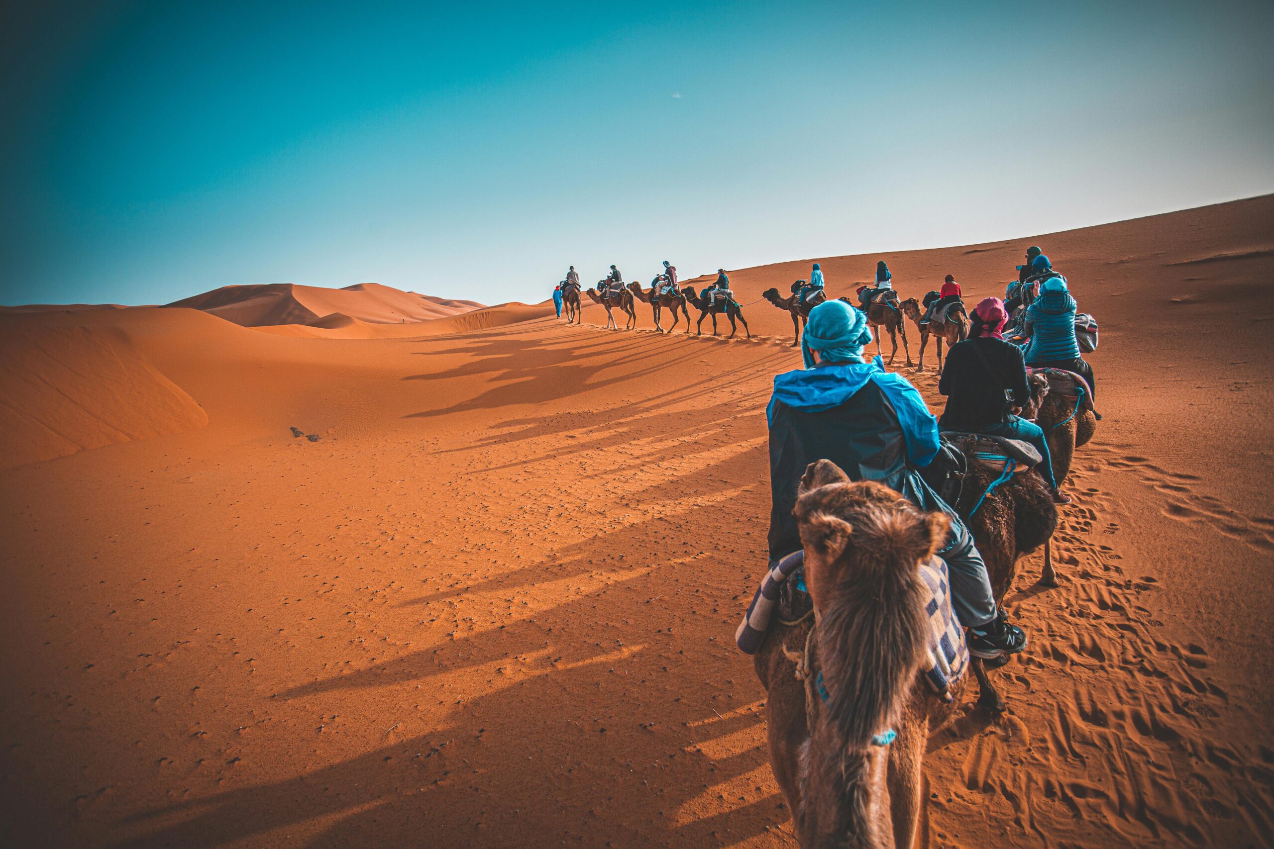 Best time to visit sahara desert Morocco sunset camel ride